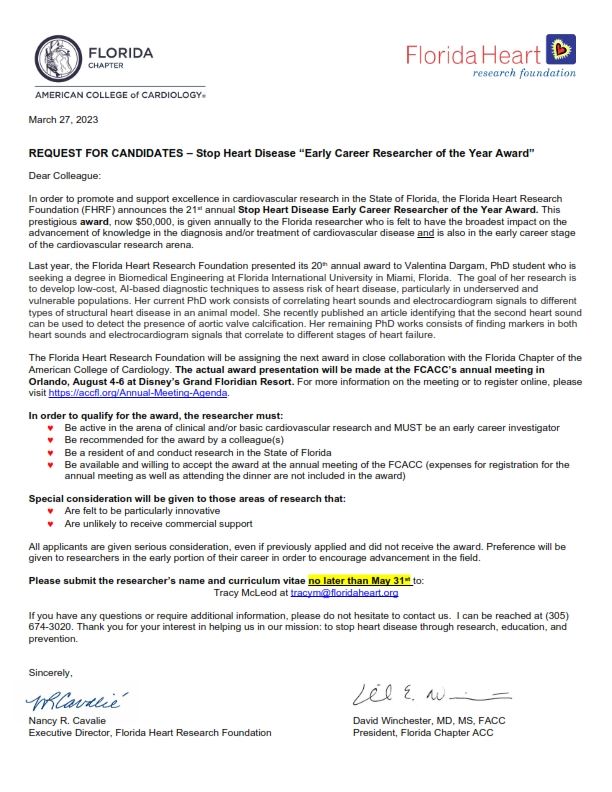 researcher of the year nomination letter image